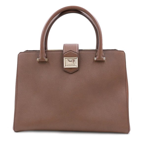 Jimmy Choo Marianne Top Handle Stone Leather Ladies Medium Tote Bag - Picture 1 of 8